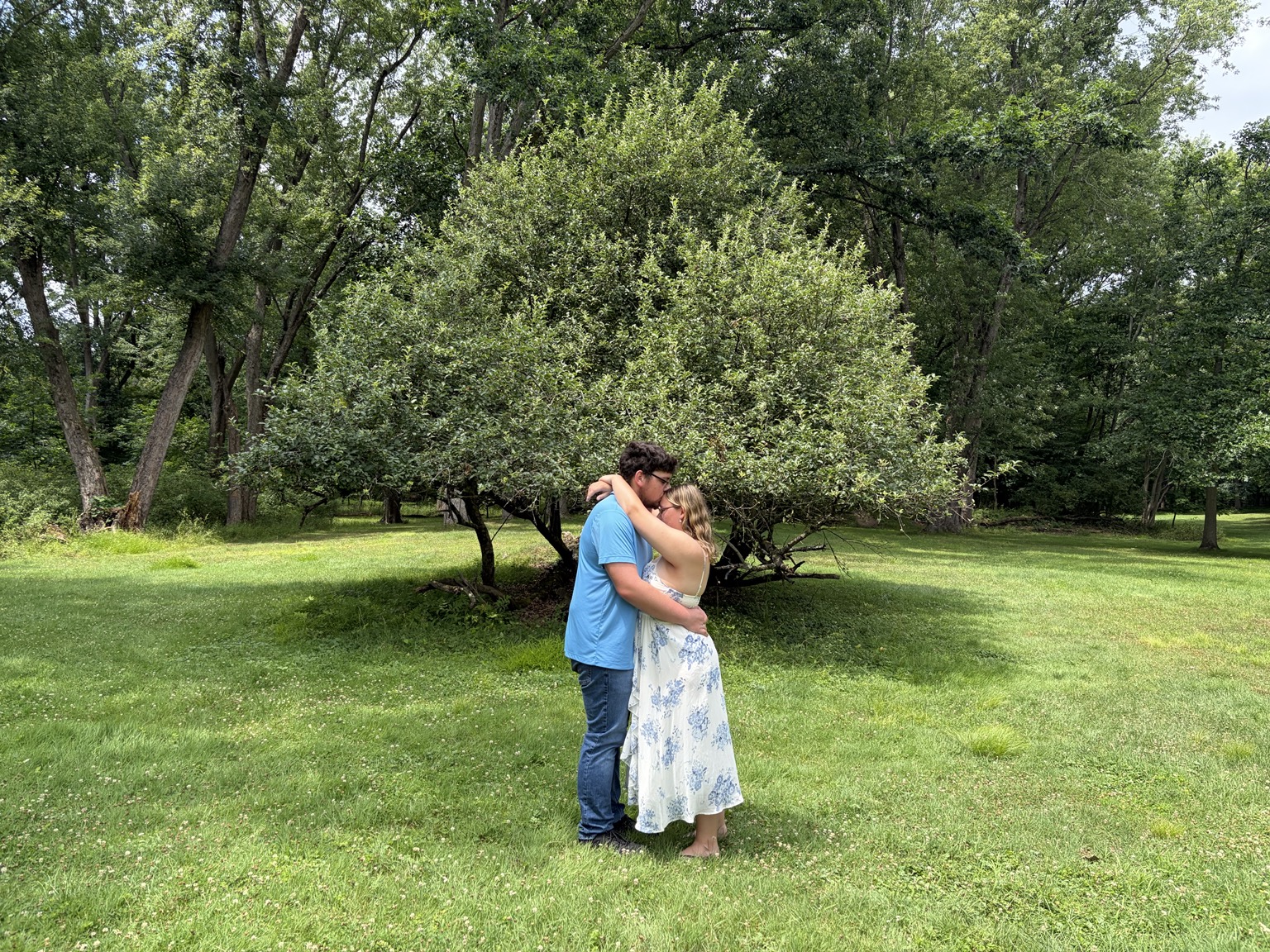 Levi and Addy together outdoors
